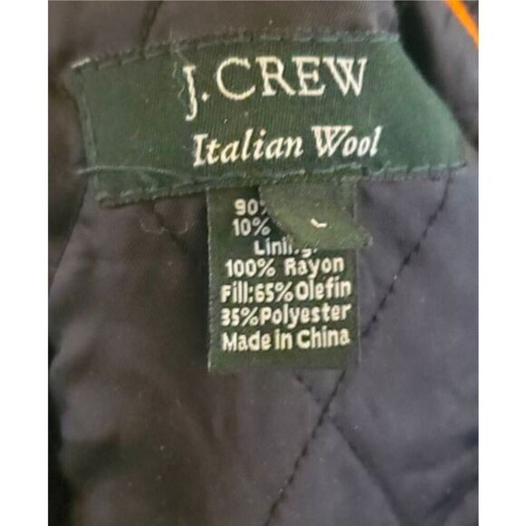 J CREW Men's Grey Italian Wool University Coat Size Large - Picture 4 of 4